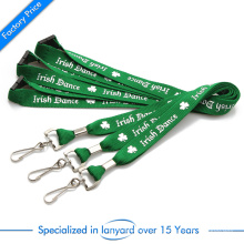 Hochwertige Siebdruck Lanyard mit Karabinerverschluss zum Fabrikpreis aus China